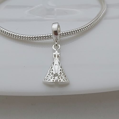 Pingente Prata 925 Berloque Zircônia 1 Pedra Nossa Senhora. Estoque Limitado - Sob Consulta -