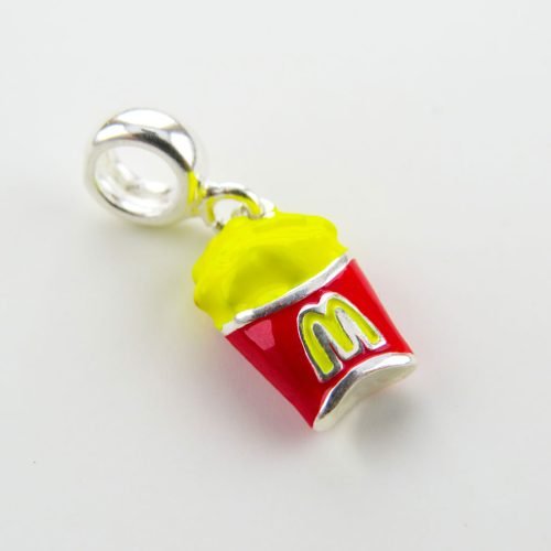 Pingente Prata 925 Berloque Resinado Batata Mac. Estoque Limitado - Sob Consulta -