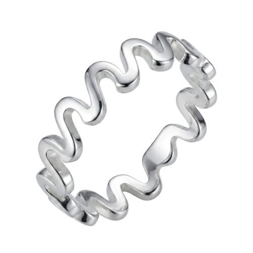 Anel de Prata 925 Symbol Ondas. Estoque Limitado - Sob Consulta -