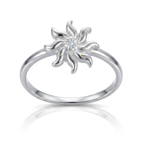 Anel de Prata 925 Slim Zircônia 1 Pedra Symbol. Estoque Limitado - Sob Consulta -