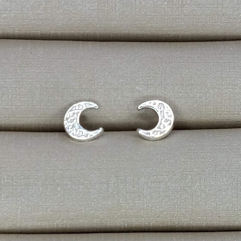 Brinco de Prata 925 Lua. Estoque Limitado - Sob Consulta -