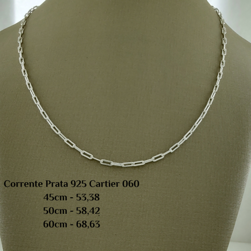 Corrente Prata 925 Cartier 060 - Estoque Limitado - Sob Consulta