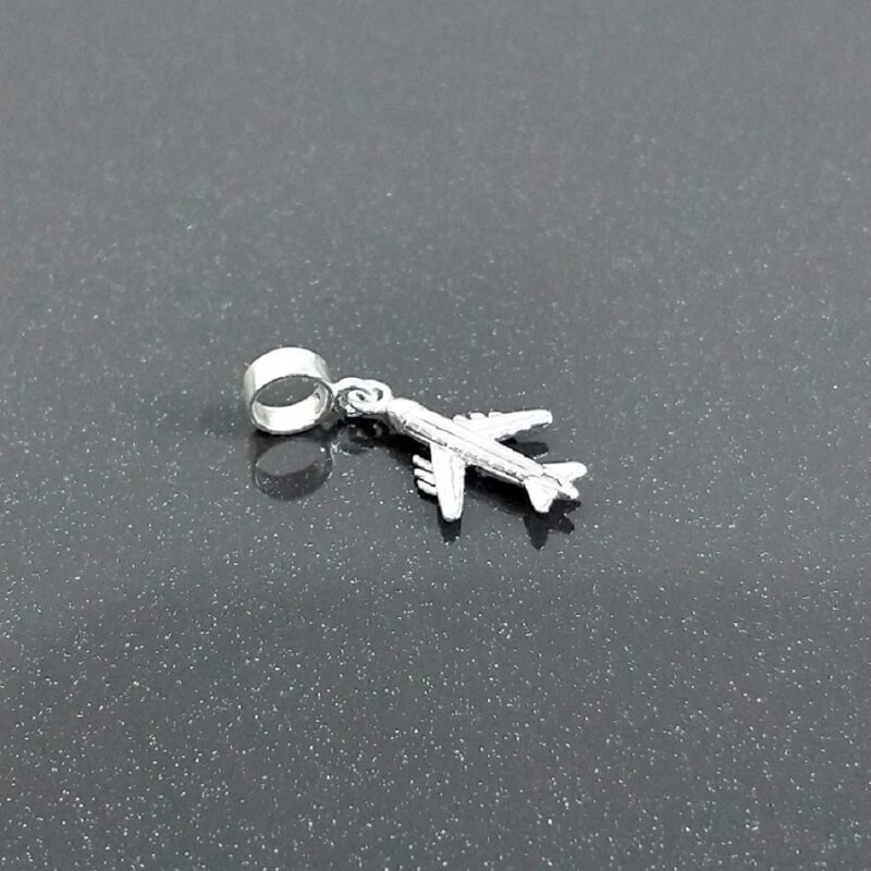 Pingente Prata 925 Berloque Avião. Estoque Limitado - Sob Consulta -