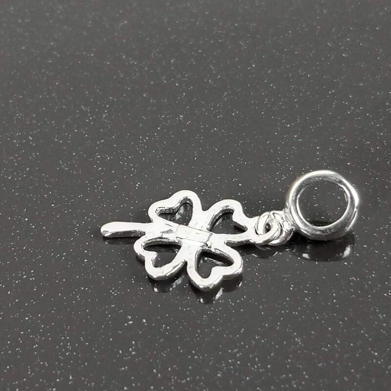 Pingente Prata 925 Berloque Trevo quatro folhas. Estoque Limitado - Sob Consulta -