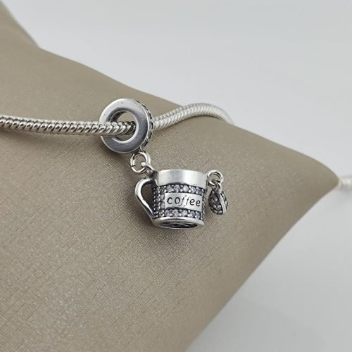 Berloque Prata 925 Pendente Caneca Café. Estoque Limitado - Sob Consulta -