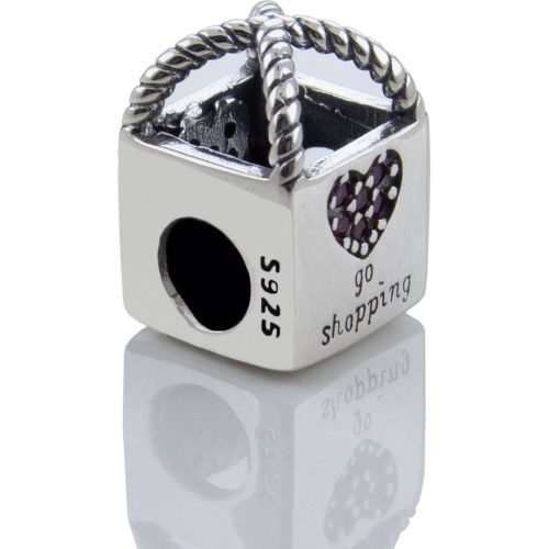 Berloque Prata 925 Separador Bolsa Love Shopping. Estoque Limitado - Sob Consulta -