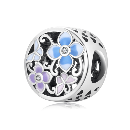 Berloque Prata 925 Separador Flores. Estoque Limitado - Sob Consulta -