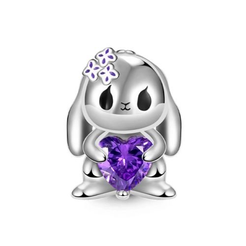 Berloque Prata 925 Separador Coelha Coração. Estoque Limitado - Sob Consulta -