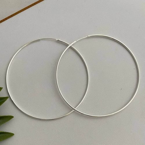 Brinco Prata 925 Brinco Argola Formato Coração P – Estoque Limitado – Sob Consulta