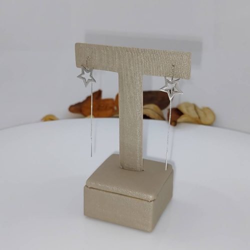 Brinco Prata 925 Brinco Pendente Estrela sem Tarraxa – Estoque Limitado – Sob Consulta