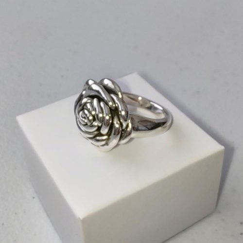 Anel de Prata 925 Anel Rosa Eletroformação. Estoque Limitado - Sob Consulta -