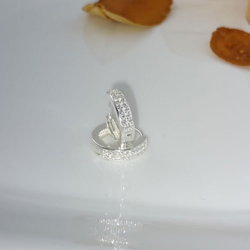 Brinco Prata 925 Brinco Argola Gravejado P – Estoque Limitado – Sob Consulta