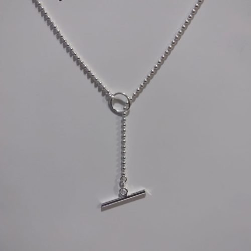 Colar Prata 925 Importada Bolinha com Fecho T – Sob Consulta