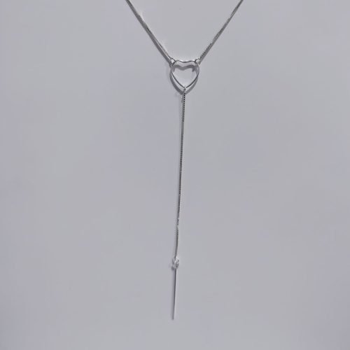 Colar Prata 925 Gravatinha Coração Com Pingente – Sob Consulta