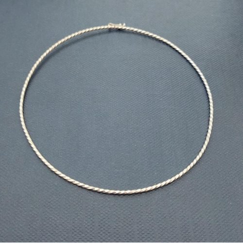 Colar Prata 925 Riviera Brilhante Banho:Branca –