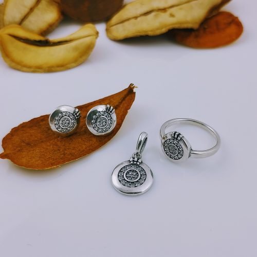 Conjunto Prata 925 Anel + Brinco + Pingente Inspiração – Estoque Limitado – Sob Consulta –