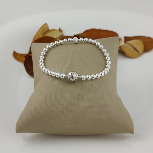 Pulseira Prata 925 Bolinha Pandora Cravejado – Estoque Limitado – Sob Consulta
