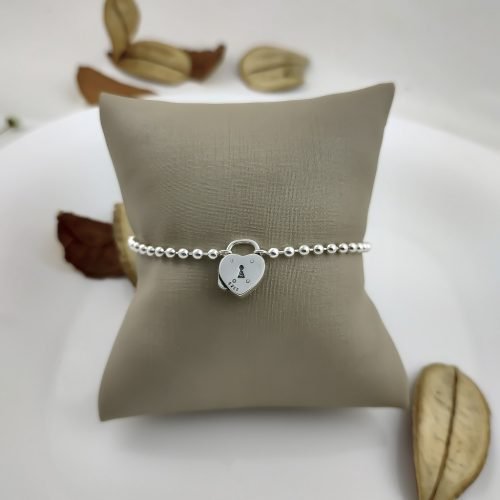 Pulseira Prata 925 Bolinha Cadeado – Estoque Limitado – Sob Consulta