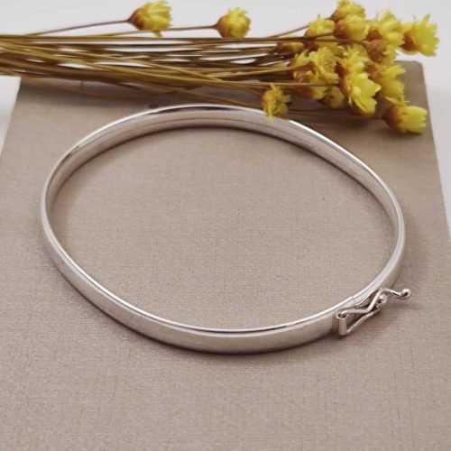 Bracelete Prata 925 Aballado 4mm Com Fecho – Estoque Limitado – Sob Consulta