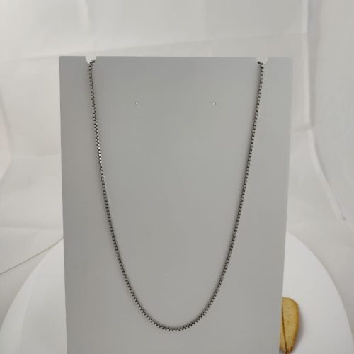 Corrente Prata 925 Veneziana V15 Envelhecida 50cm –