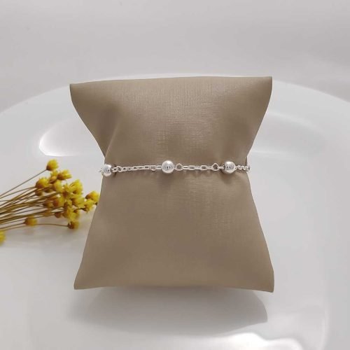 Pulseira Prata 925 Bolinha Lisa 6mm 18,5cm – Estoque Limitado – Sob Consulta