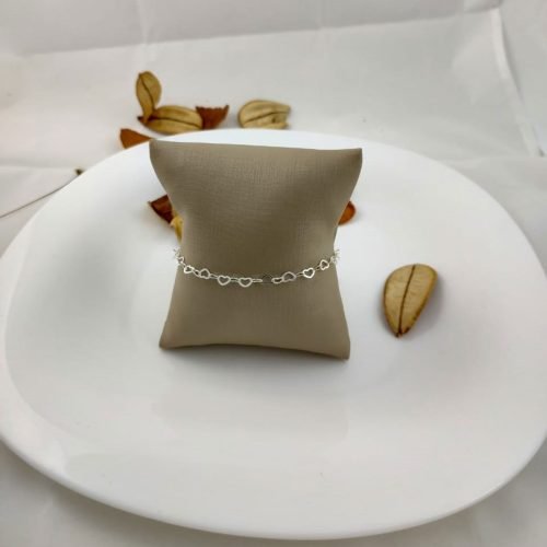 Tornozeleira Prata 925 Corações Vazados - Estoque Limitado - Sob Consulta -