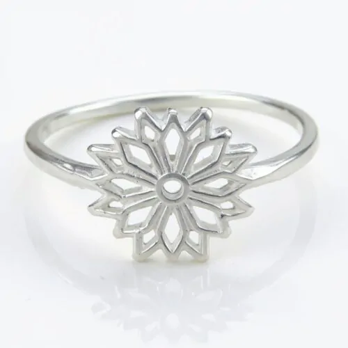 Anel de Prata 925 Slim Symbol Flor. Estoque Limitado - Sob Consulta -