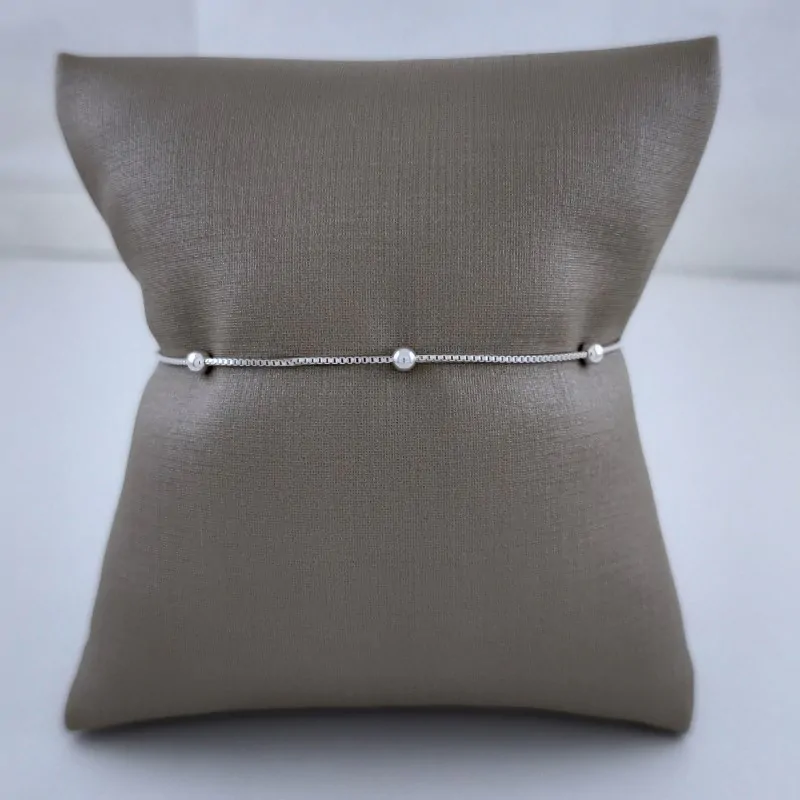 Pulseira Prata 925 Veneziana Bolinha 18 cm – Estoque Limitado – Sob Consulta