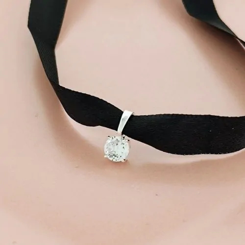 Pingente Prata 925 Ponto de Luz Zircônia Redonda 6 mm – Estoque Limitado – Sob Consulta