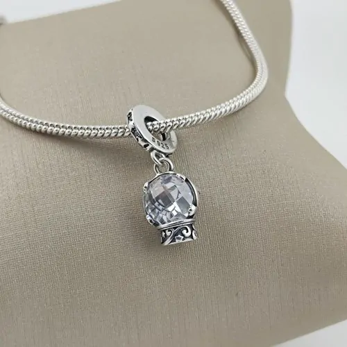 Berloque Prata 925 Pendente Perfume Cristal. Estoque Limitado - Sob Consulta -