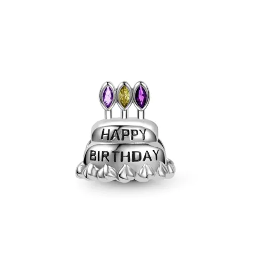 Berloque Prata 925 Separador Happy Birthday. Estoque Limitado - Sob Consulta -