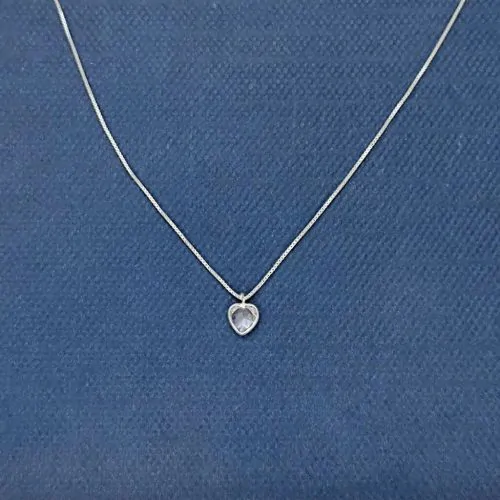 Colar Prata 925 Ponto de Luz Coração 45 cm – Estoque Limitado – Sob Consulta