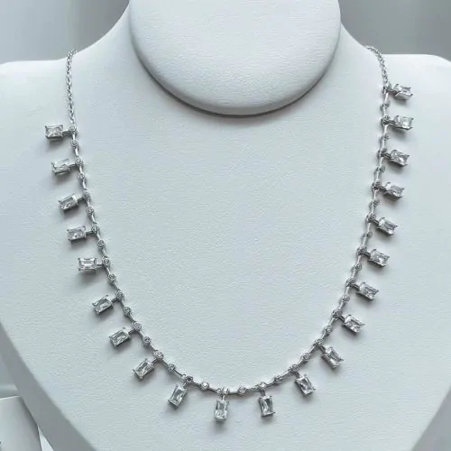 Colar Prata 925 Importado com Pedras Cristal – Sob Consulta