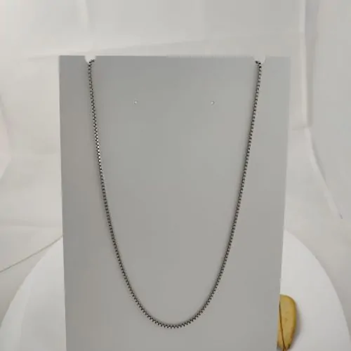 Corrente Prata 925 Veneziana V15 Envelhecida 50cm –