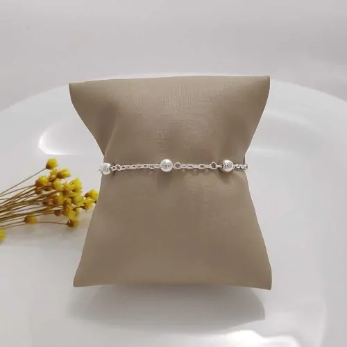 Pulseira Prata 925 Bolinha Lisa 6mm 18,5cm – Estoque Limitado – Sob Consulta
